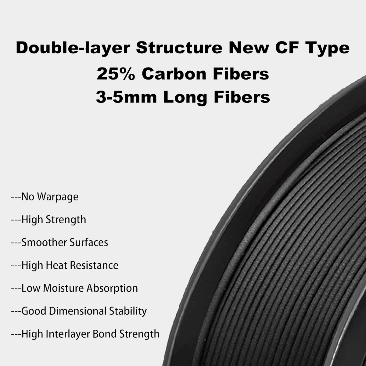 Winplu-s PLA CFRP-CF – Carbon Fiber Reinforced 3D Printer Filament