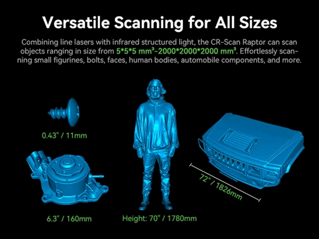 Creality CR Scan Raptor 3D Blue Laser Scanner