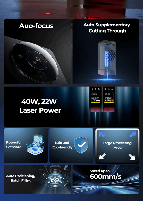 Creality Falcon 2 Pro S 40 W with Air Assist