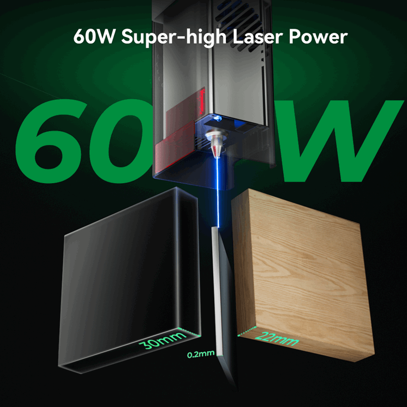 Creality CR Laser Falcon2 60W Pro 3D Laser Engraver with Air Assist