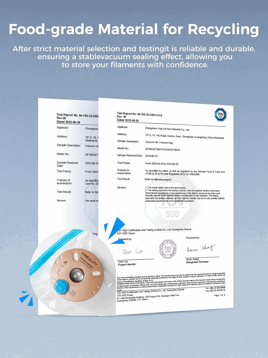 Creality 3D Printing Filament Vacuum Seal Kit with Rechargeable Vacuum Pump