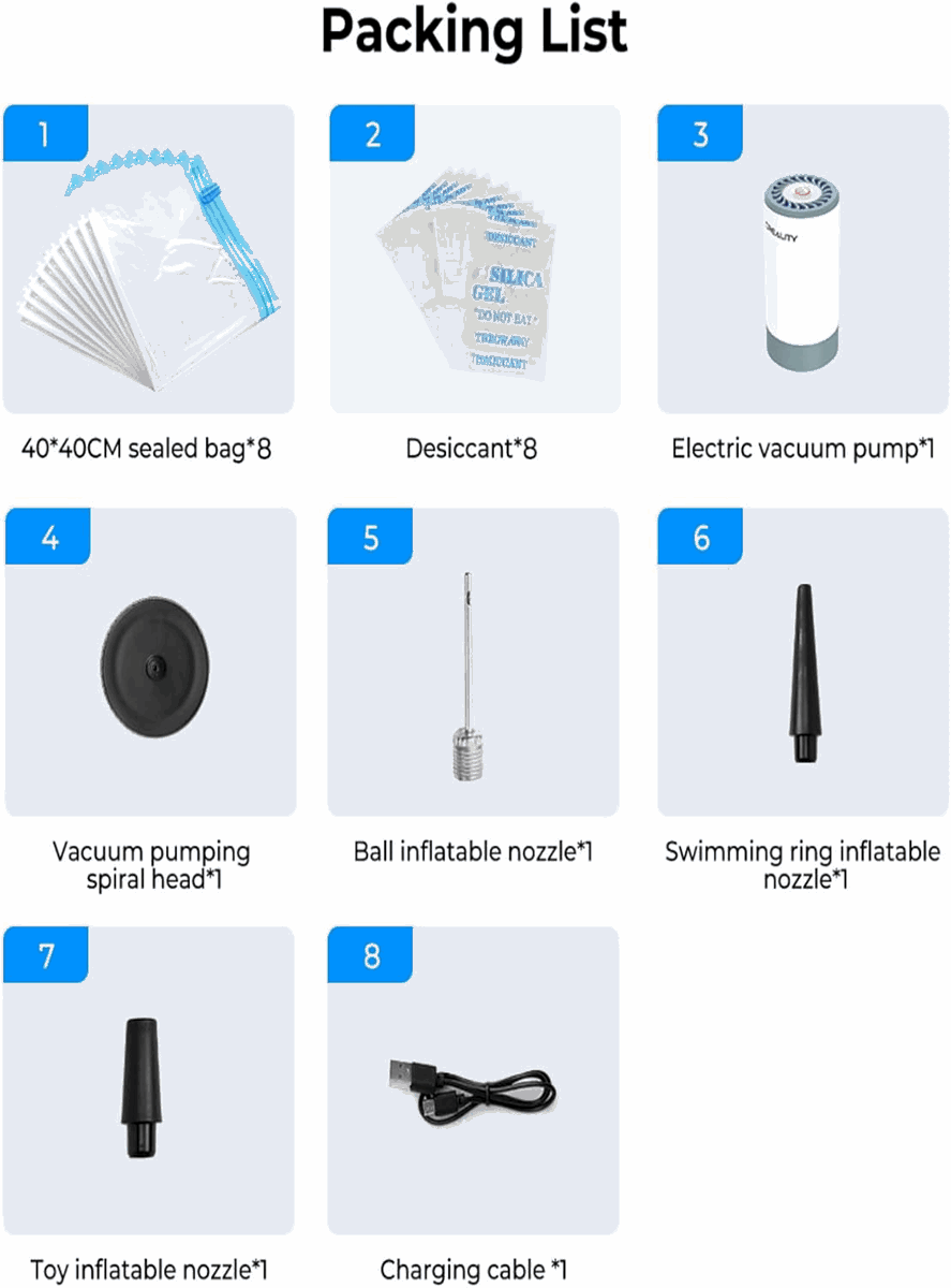 Creality 3D Printing Filament Vacuum Seal Kit with Rechargeable Vacuum Pump