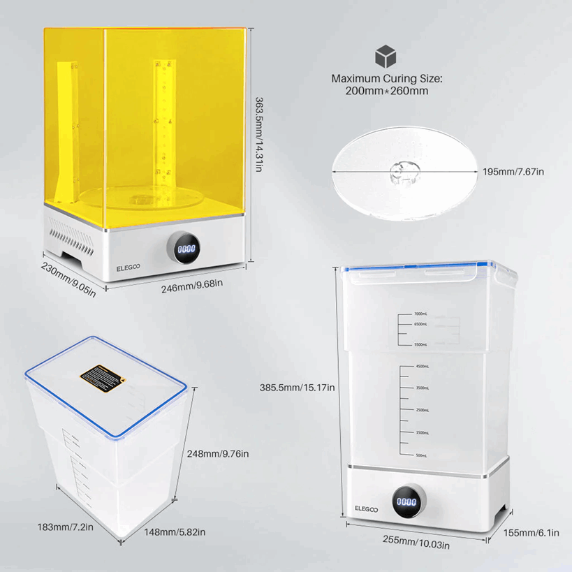 ELEGOO Mercury XS Bundle – Washing & Curing Post‑Processing Station