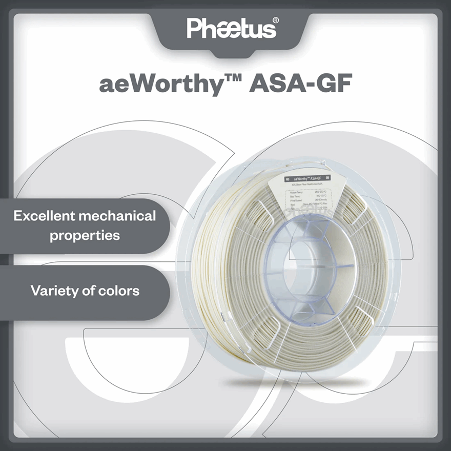 PHAETUS aeWorthy ASA-GF – Glass Fibre Reinforced Filament 1.75mm