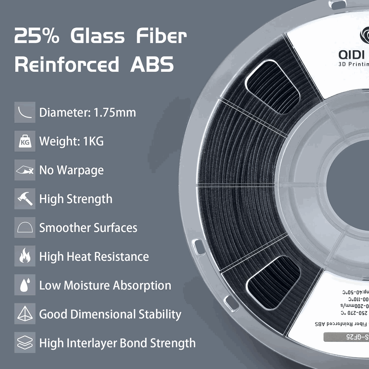 QIDI ULTRA ABS-GF25 Filament
