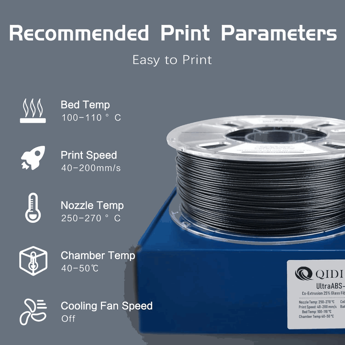 QIDI ULTRA ABS-GF25 Filament