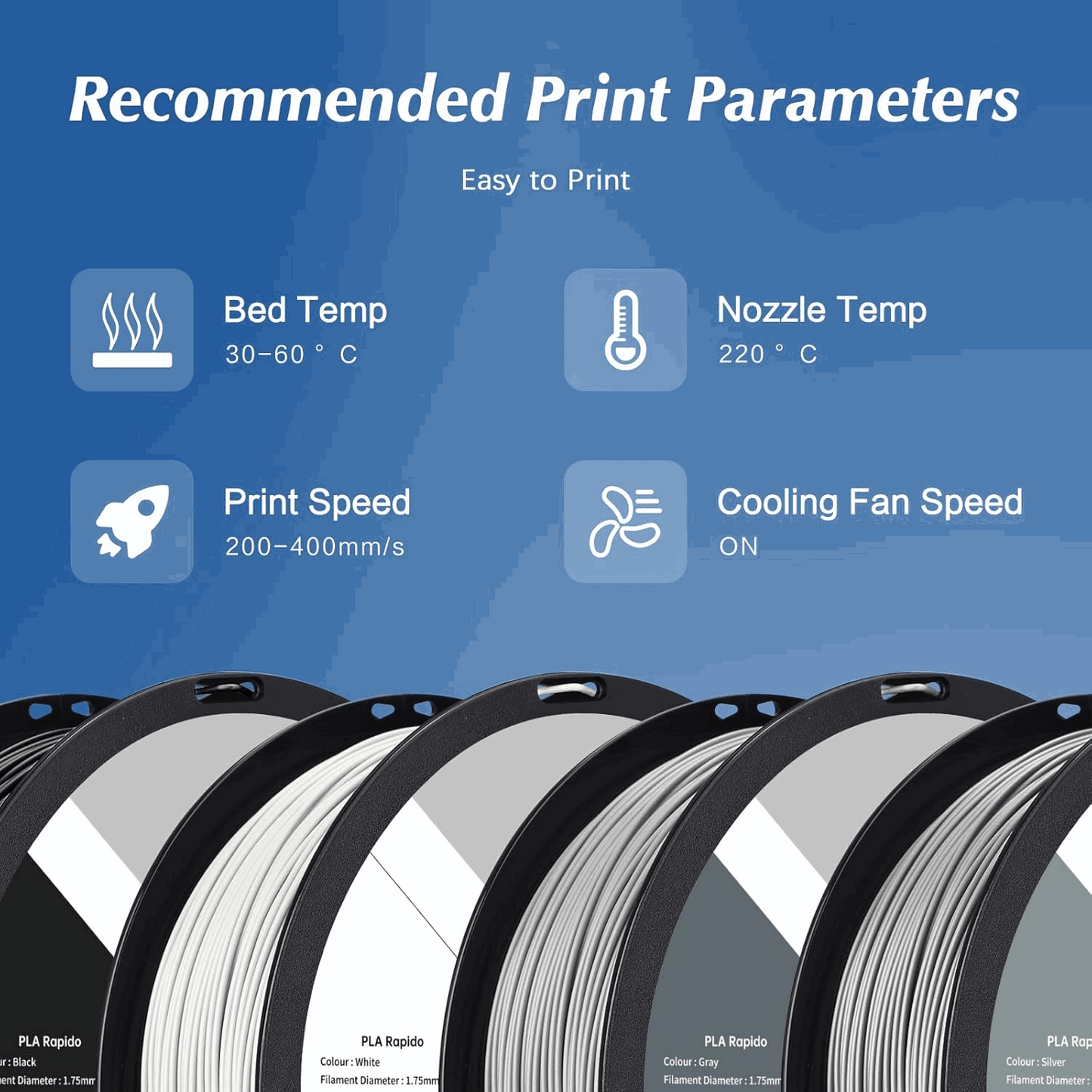 QIDI Tech 3D Printer PLA Rapido Filament