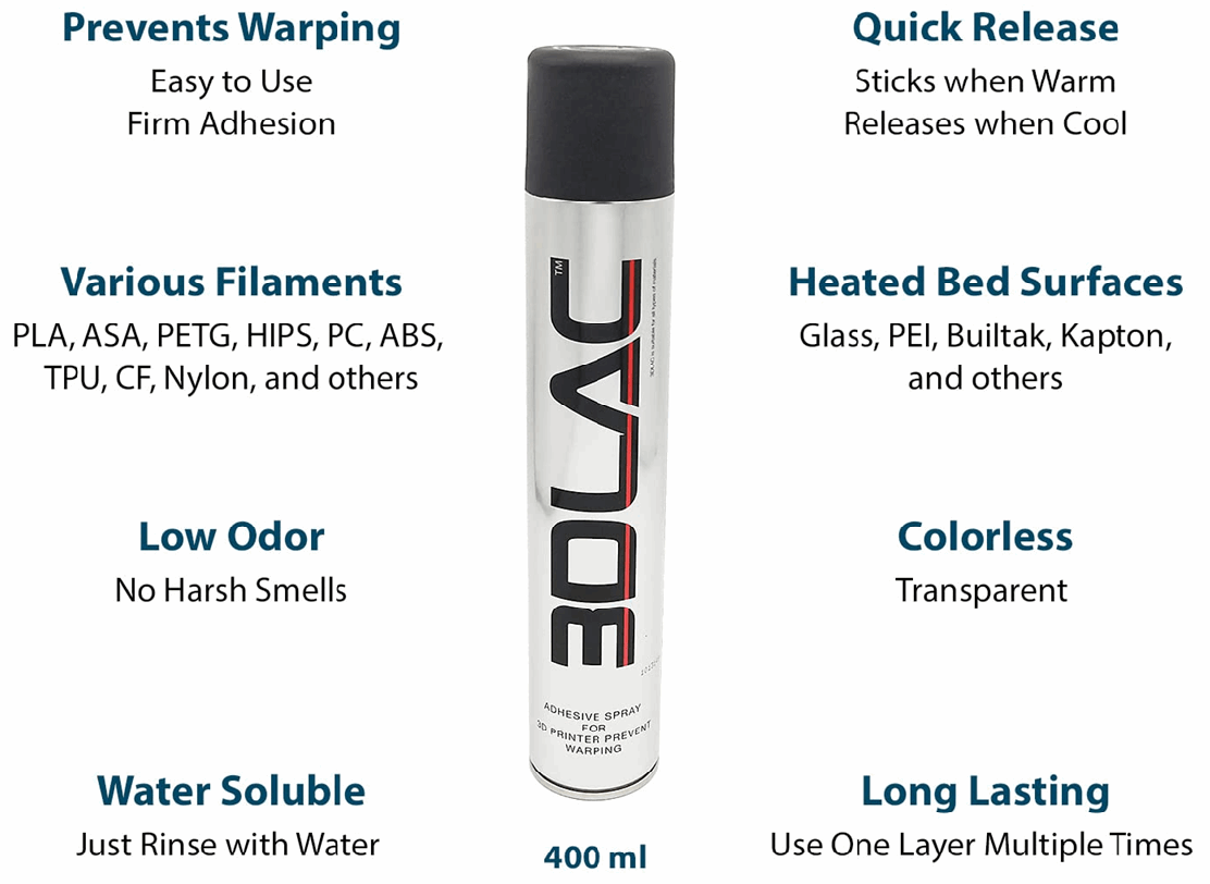 3DLAC Bed Adhesion Spray - 400ml