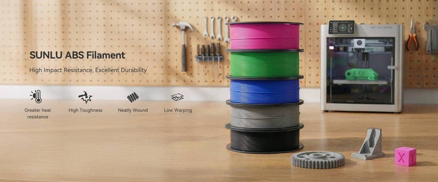 SUNLU ABS Impact Resistant 3D Printer Filament – 1KG