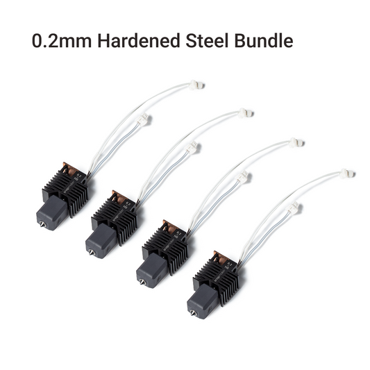 Snapmaker U1 0.2 mm hardened-steel hot-end bundle with four assemblies