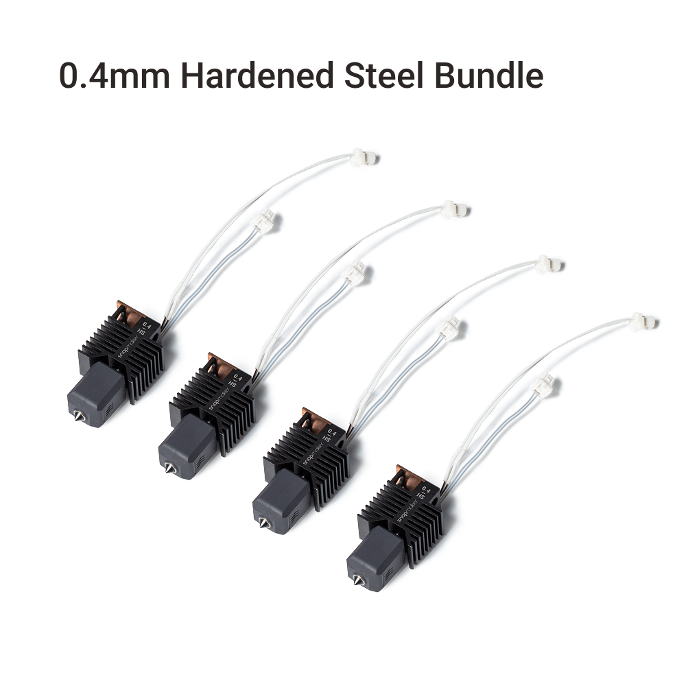 Snapmaker U1 0.4 mm hardened-steel hot-end bundle with four assemblies