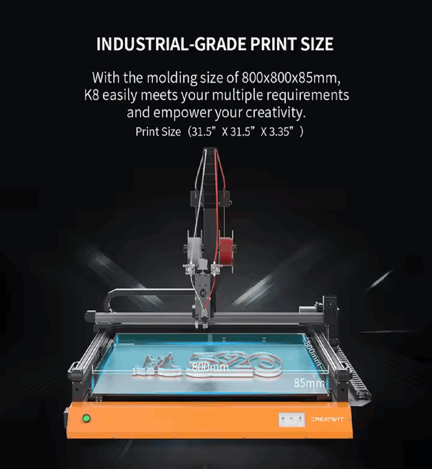 Creality K8 Signage 3D Printer – Industrial LED Letter Creator