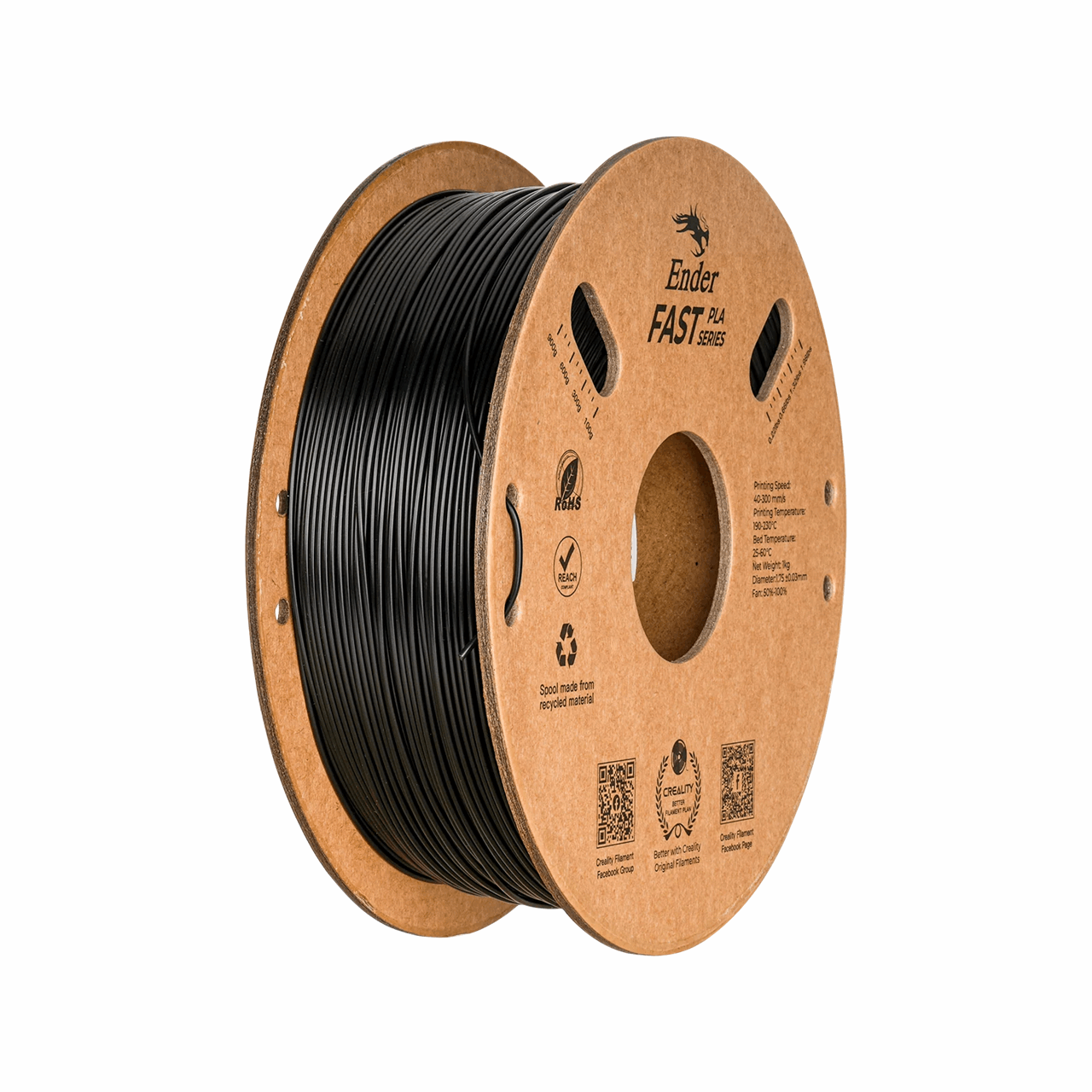 Creality Ender Fast PLA Filament - Black and White Combo 2 KG