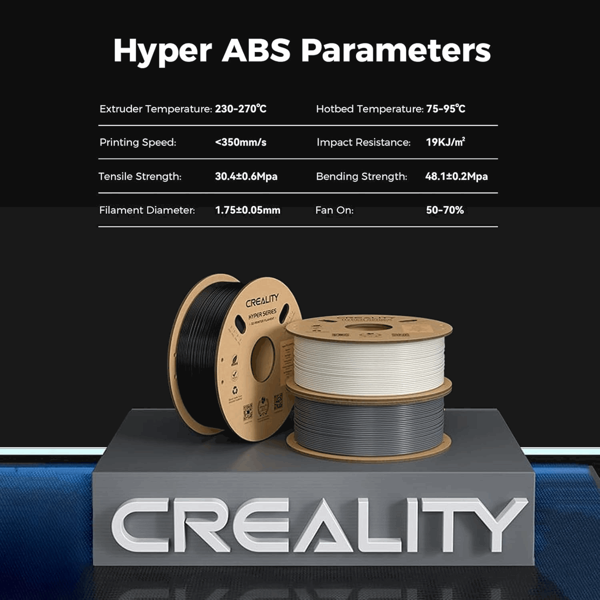 Creality Impact Resistant Hyper ABS 3D Printer Filament - 1kg