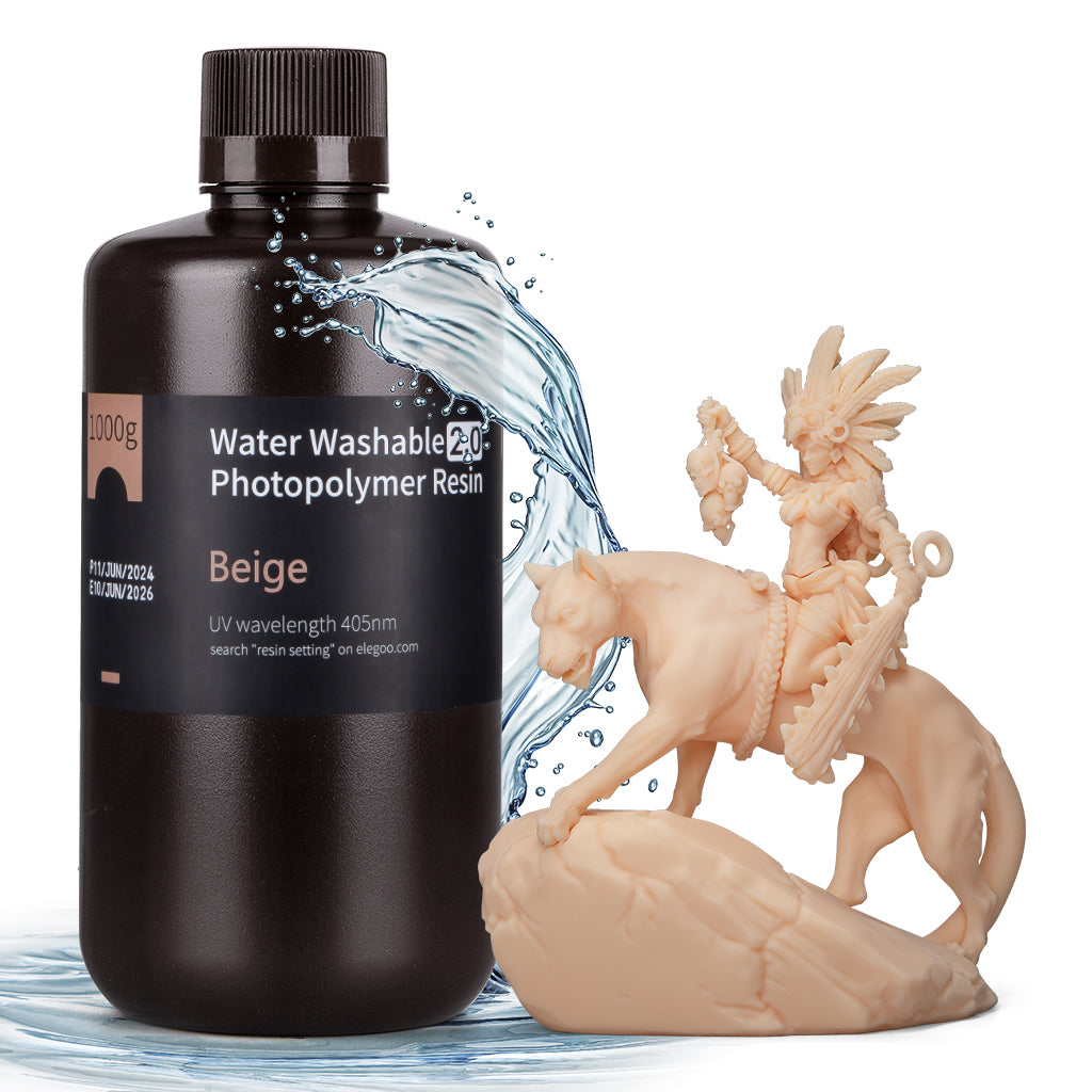 ELEGOO Water-Washable Resin V2.0 - 1kg - Beige