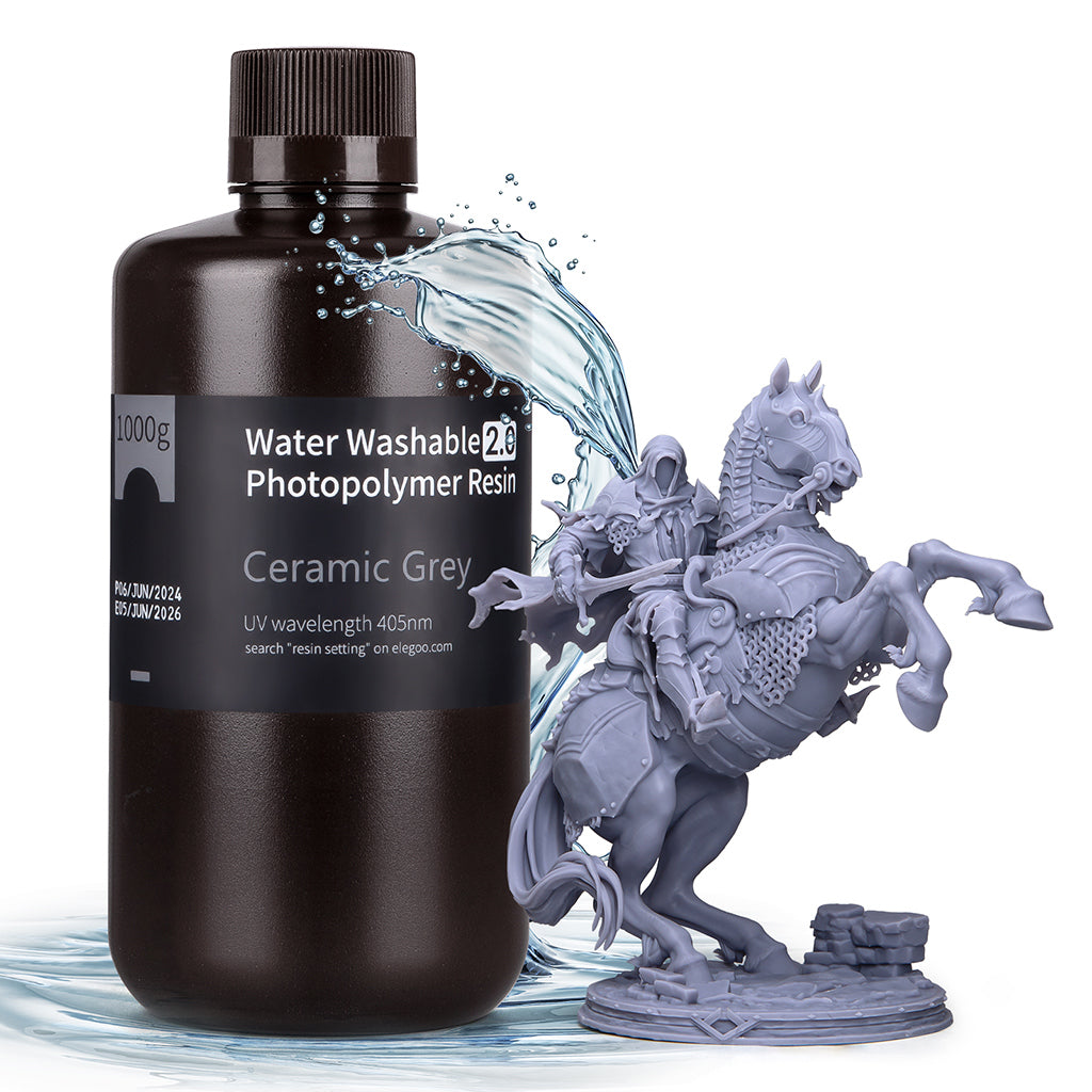 ELEGOO Water-Washable Resin V2.0 - 1kg - Grey