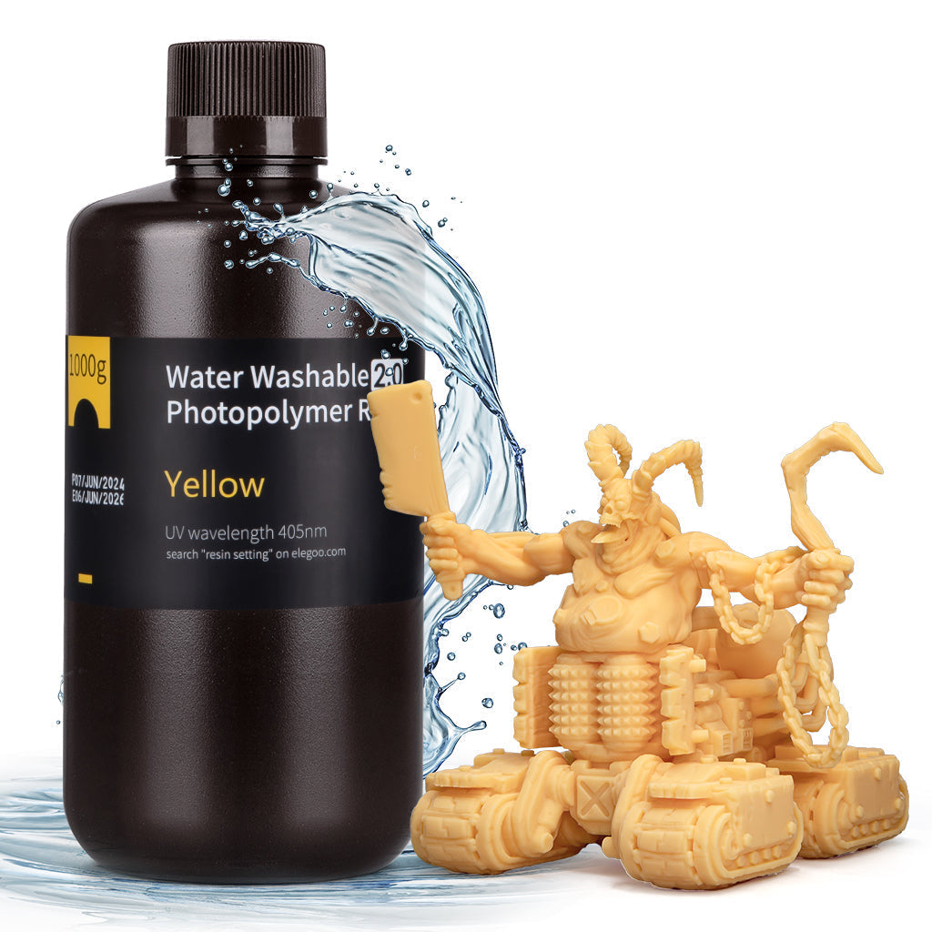 ELEGOO Water-Washable Resin V2.0 - 1kg - Yellow