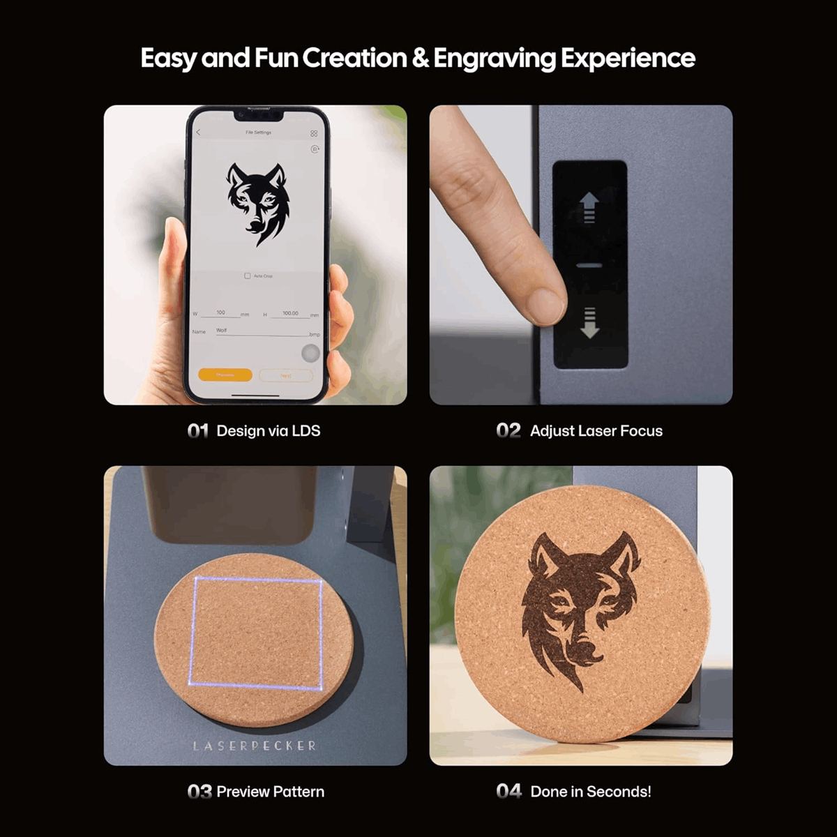 LaserPecker LP2 Handheld Laser Engraver – Basic Version