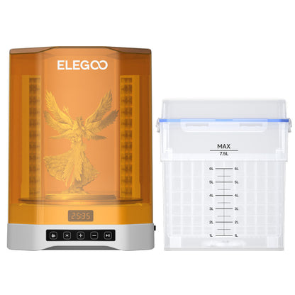 ELEGOO Mercury Plus V3.0 resin wash and curing station with washing bucket and curing platform
