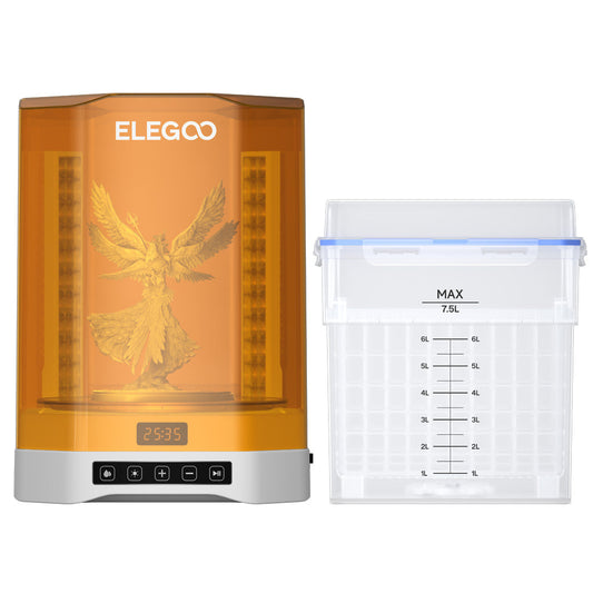 ELEGOO Mercury Plus V3.0 resin wash and curing station with washing bucket and curing platform
