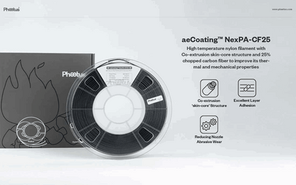 PHAETUS NexPa CF25 Nylon Filament 1kg – Black