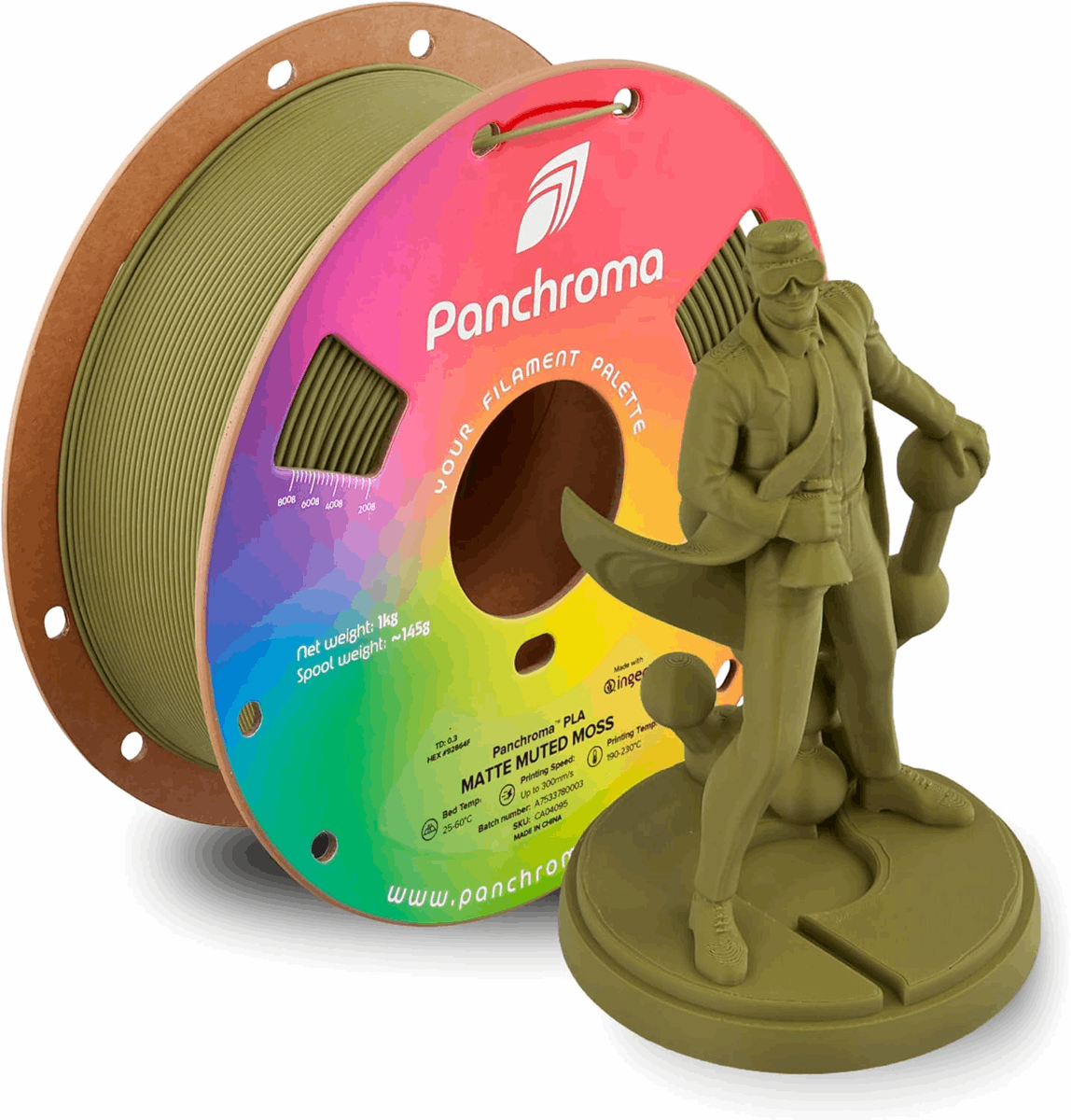 Panchroma by Polymaker PLA Muted Matte Filament – 1kg