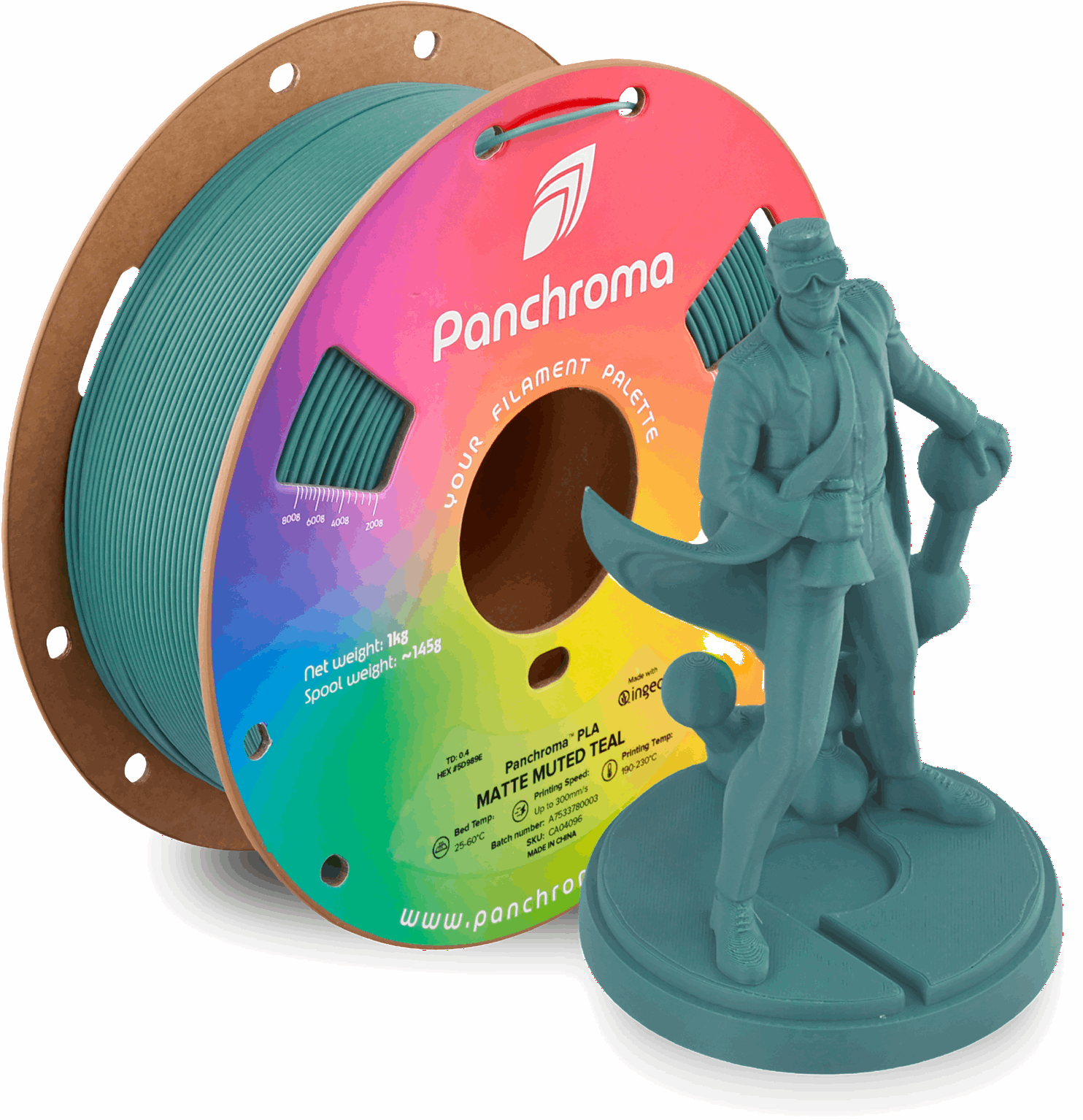 Panchroma by Polymaker PLA Muted Matte Filament – 1kg