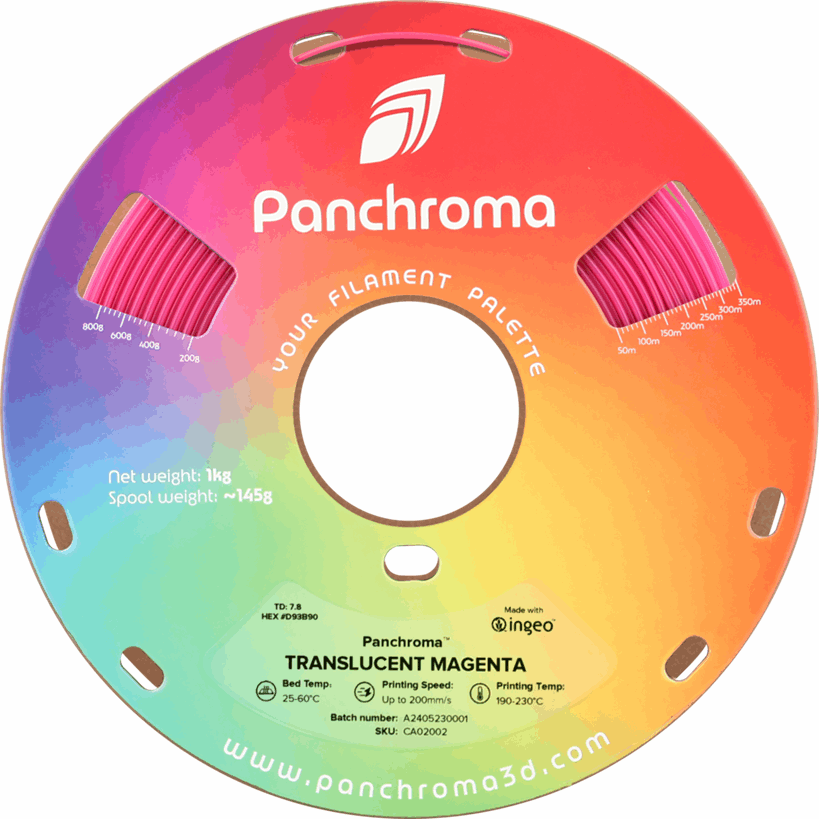 Panchroma by Polymaker PLA Translucent Filament – 1kg