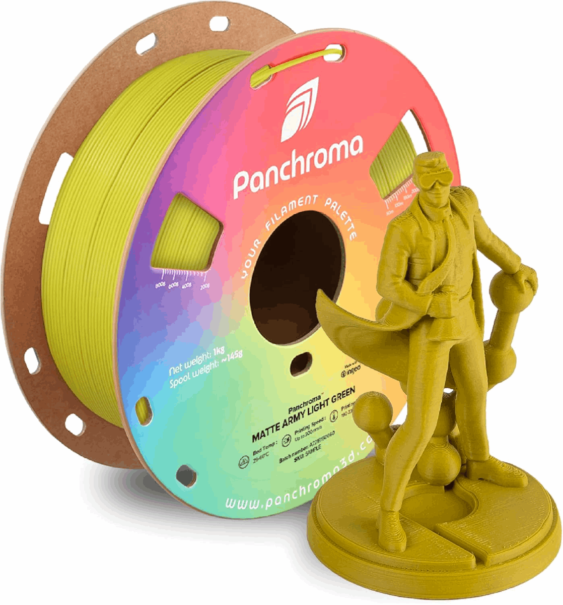 Panchroma by Polymaker PLA Army Matte Filament – 1kg