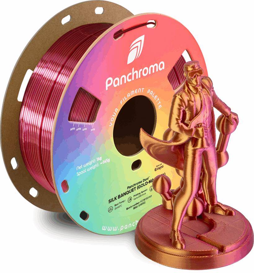 Panchroma by Polymaker PLA Dual Silk Filament – 1kg