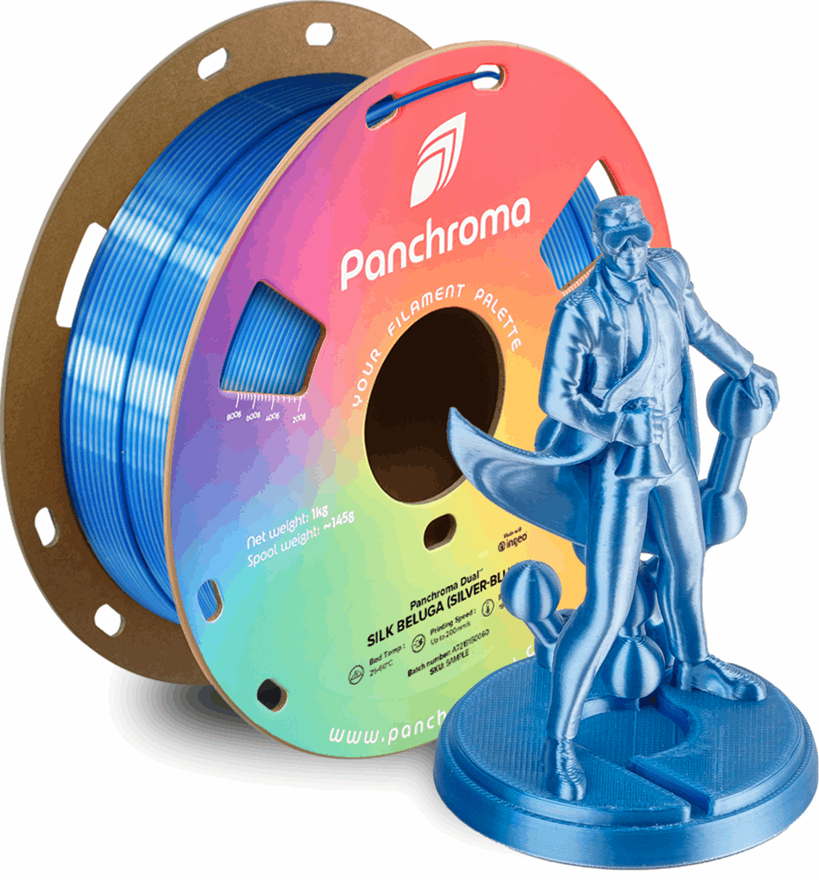 Panchroma by Polymaker PLA Dual Silk Filament – 1kg