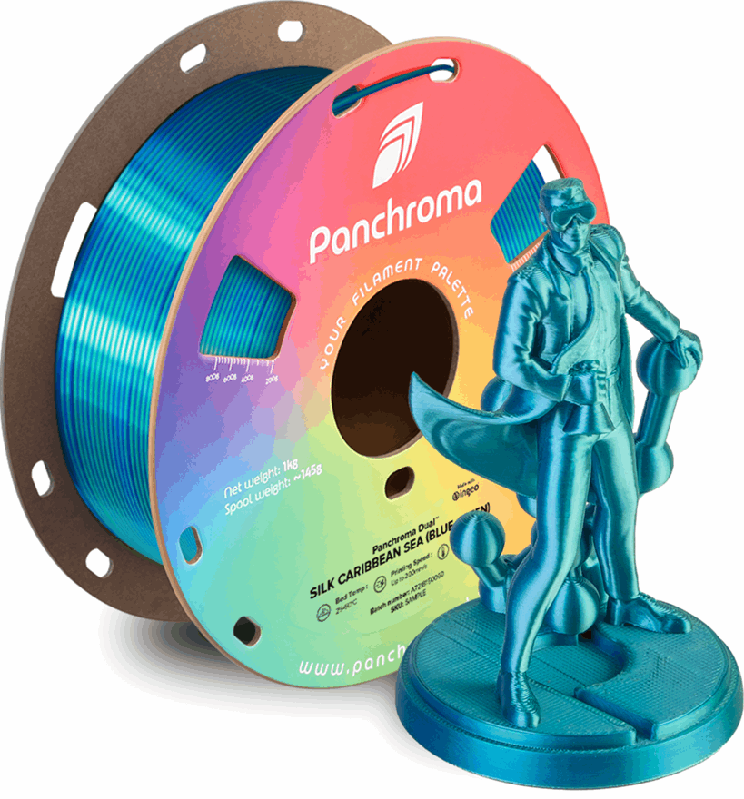 Panchroma by Polymaker PLA Dual Silk Filament – 1kg