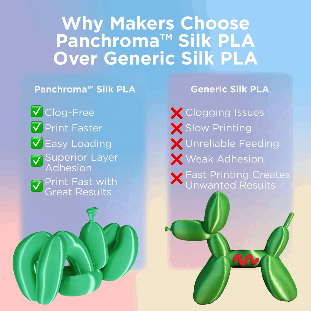 Panchroma by Polymaker PLA Silk Filament – 1kg