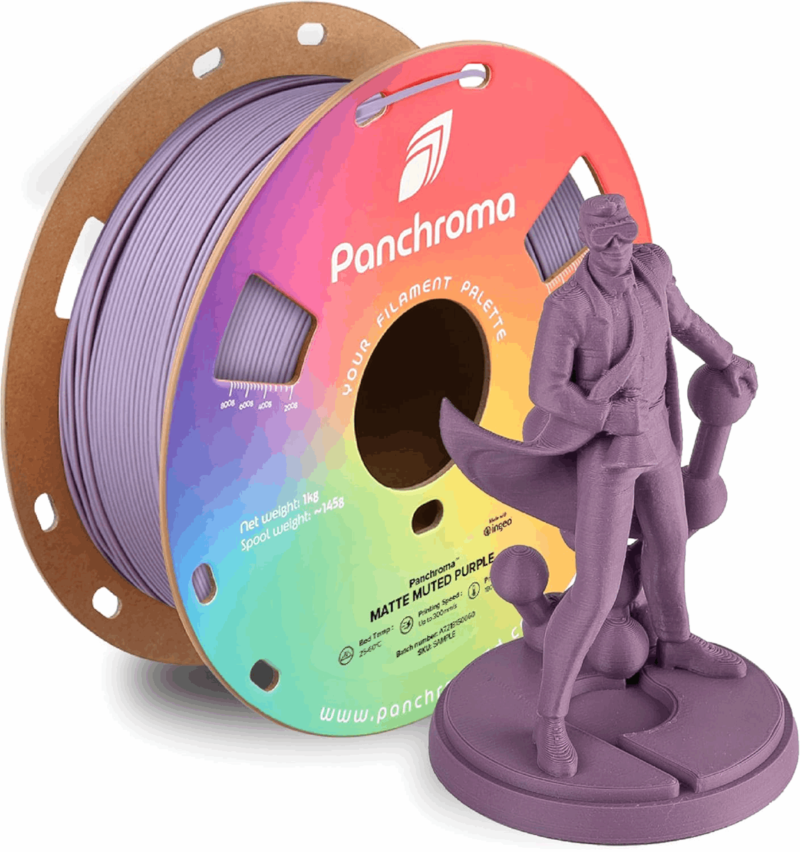 Panchroma by Polymaker PLA Muted Matte Filament – 1kg
