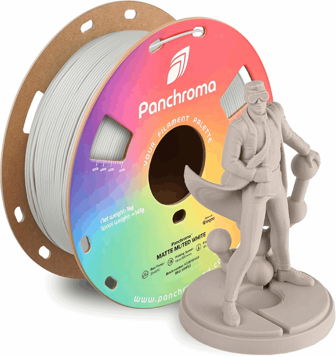 Panchroma by Polymaker PLA Muted Matte Filament – 1kg
