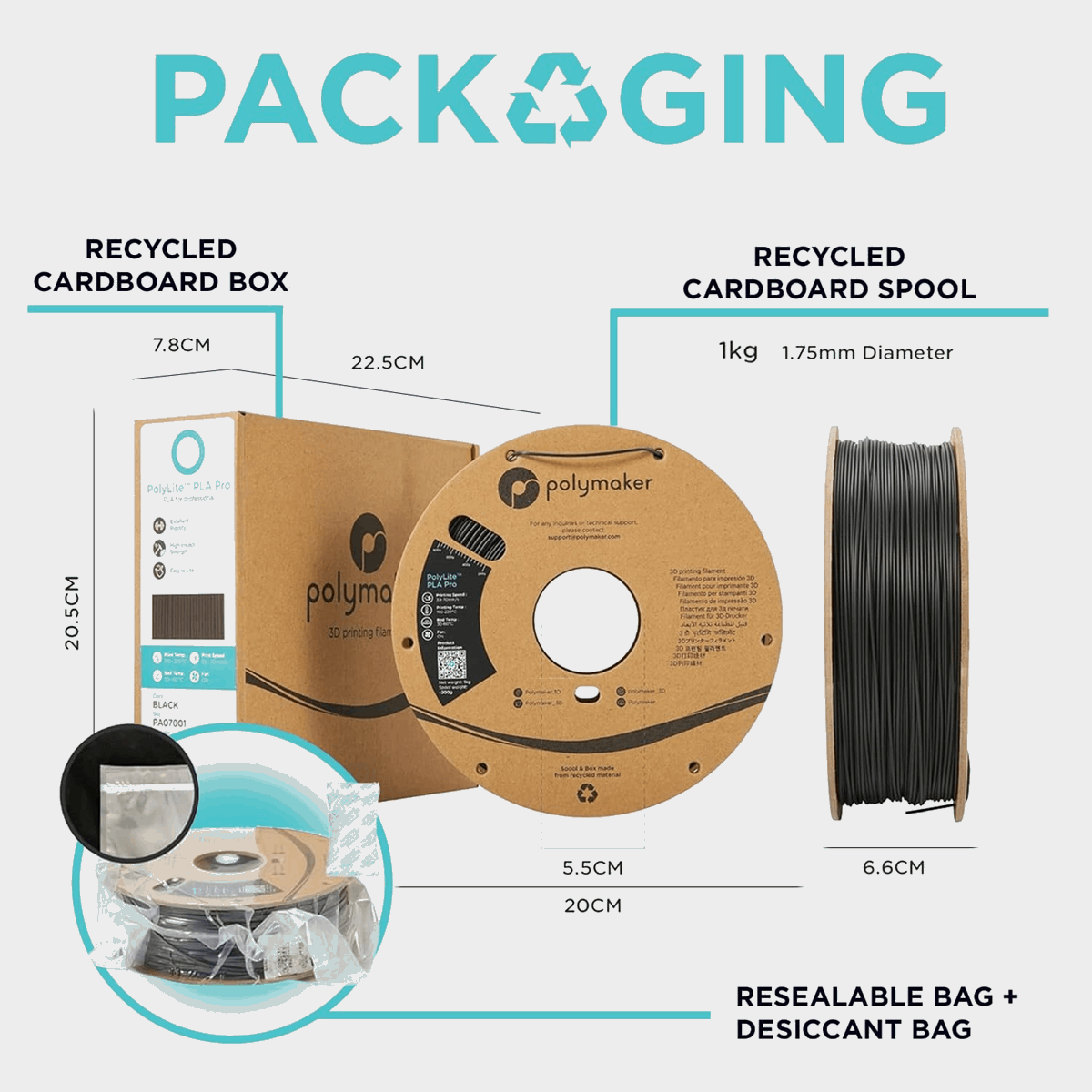 PolyLite ABS 3D Printer Filament – 1KG