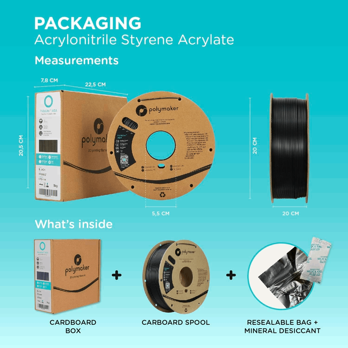 PolyLite ASA 3D Printer Filament – 1KG