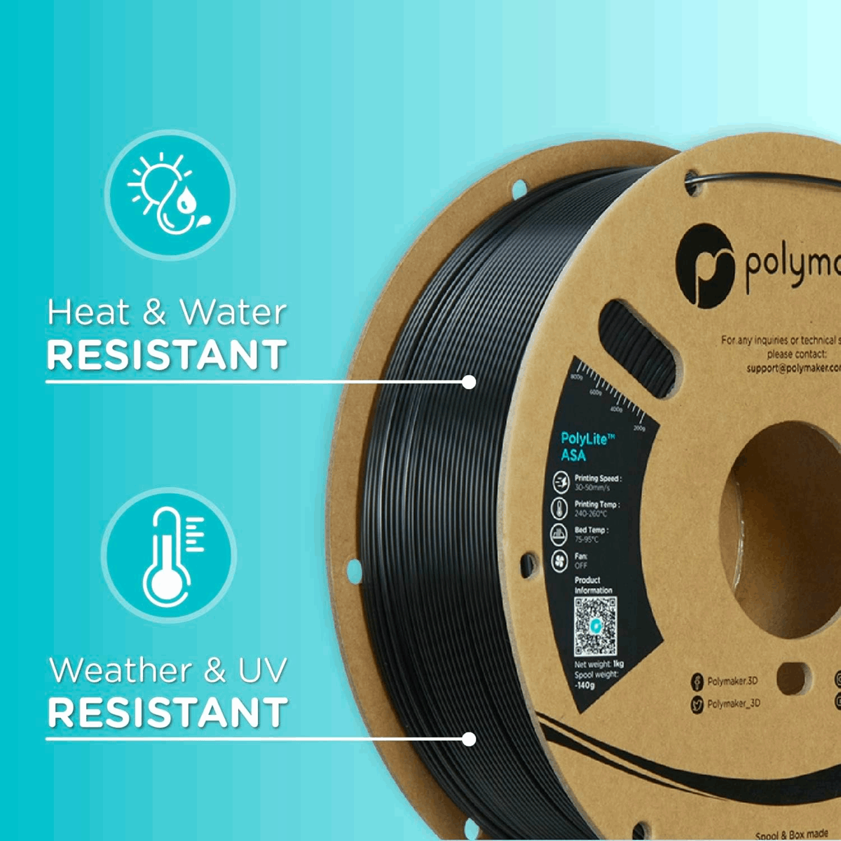 PolyLite ASA 3D Printer Filament – 1KG