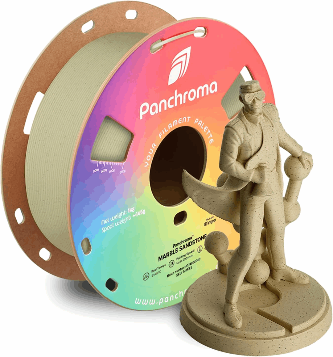 Panchroma by Polymaker PLA Matte Marble Filament – 1kg