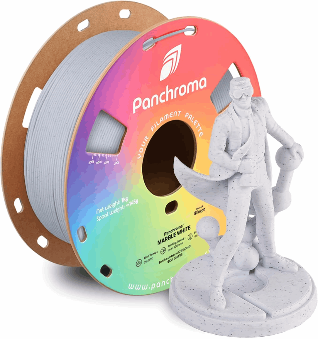 Panchroma by Polymaker PLA Matte Marble Filament – 1kg