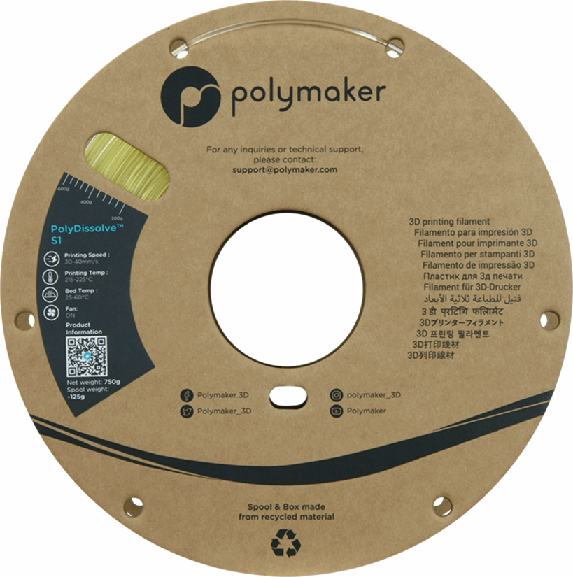 Polymaker PolyDissolve S1 Support Filament – 750g