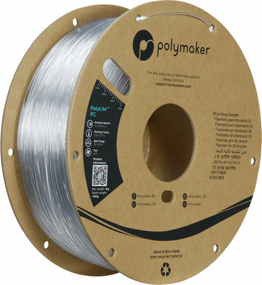 Polymaker PolyLite PC 3D Printer Filament – Transparent 1KG