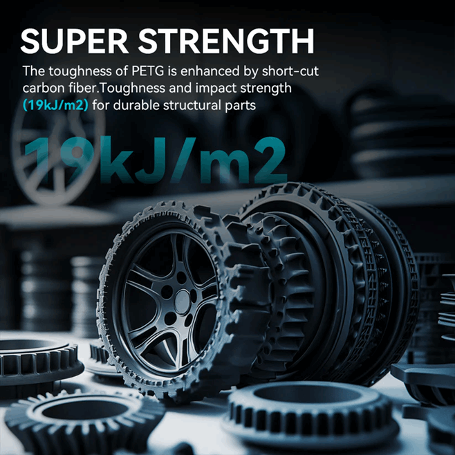 SUNLU PETG-CF Carbon Fibre 3D Printer Filament - 1KG
