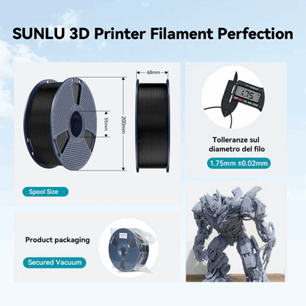 SUNLU PLA+ 3D Printer Filament – 1KG