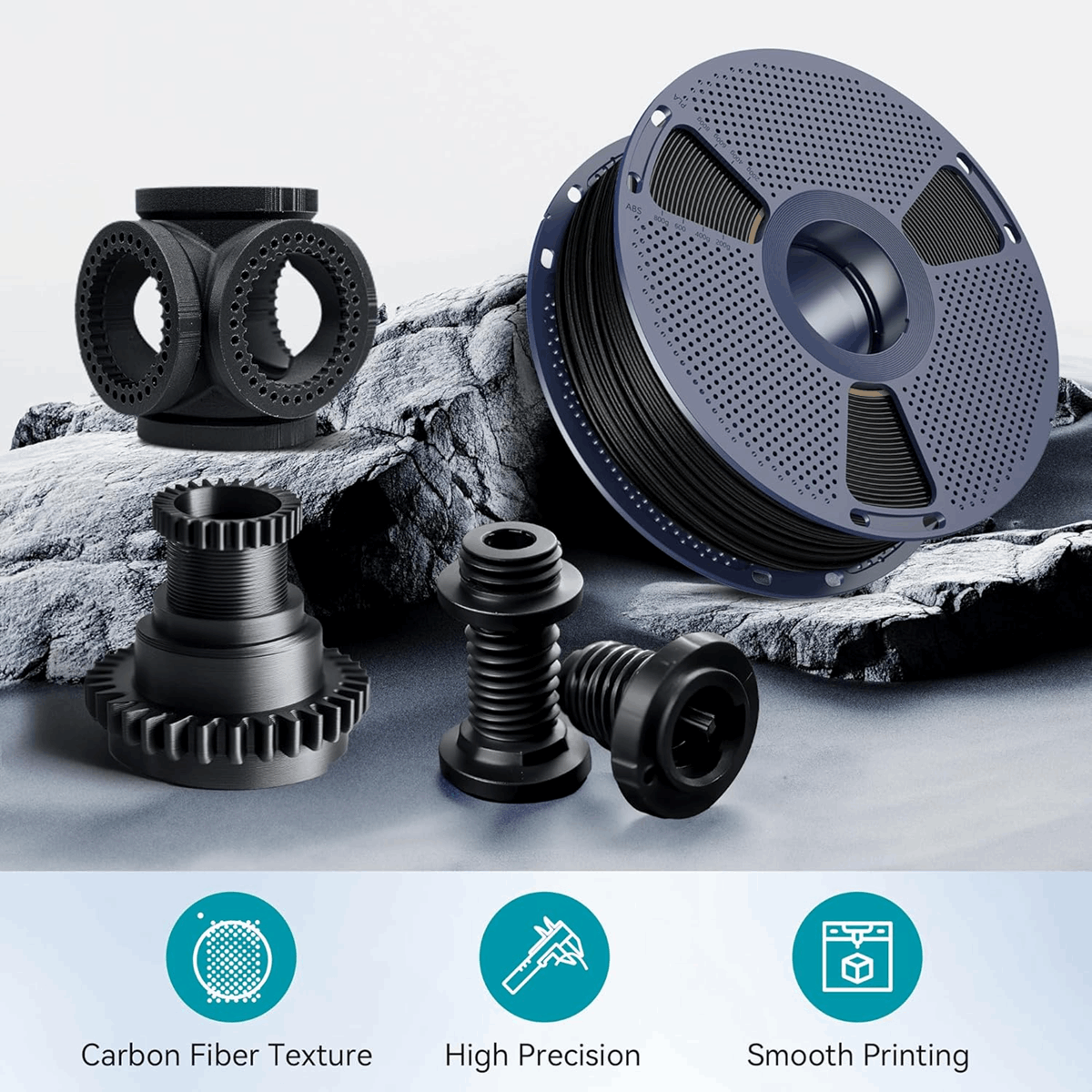 SUNLU PLA-CF Carbon Fibre 3D Printer Filament - 1KG