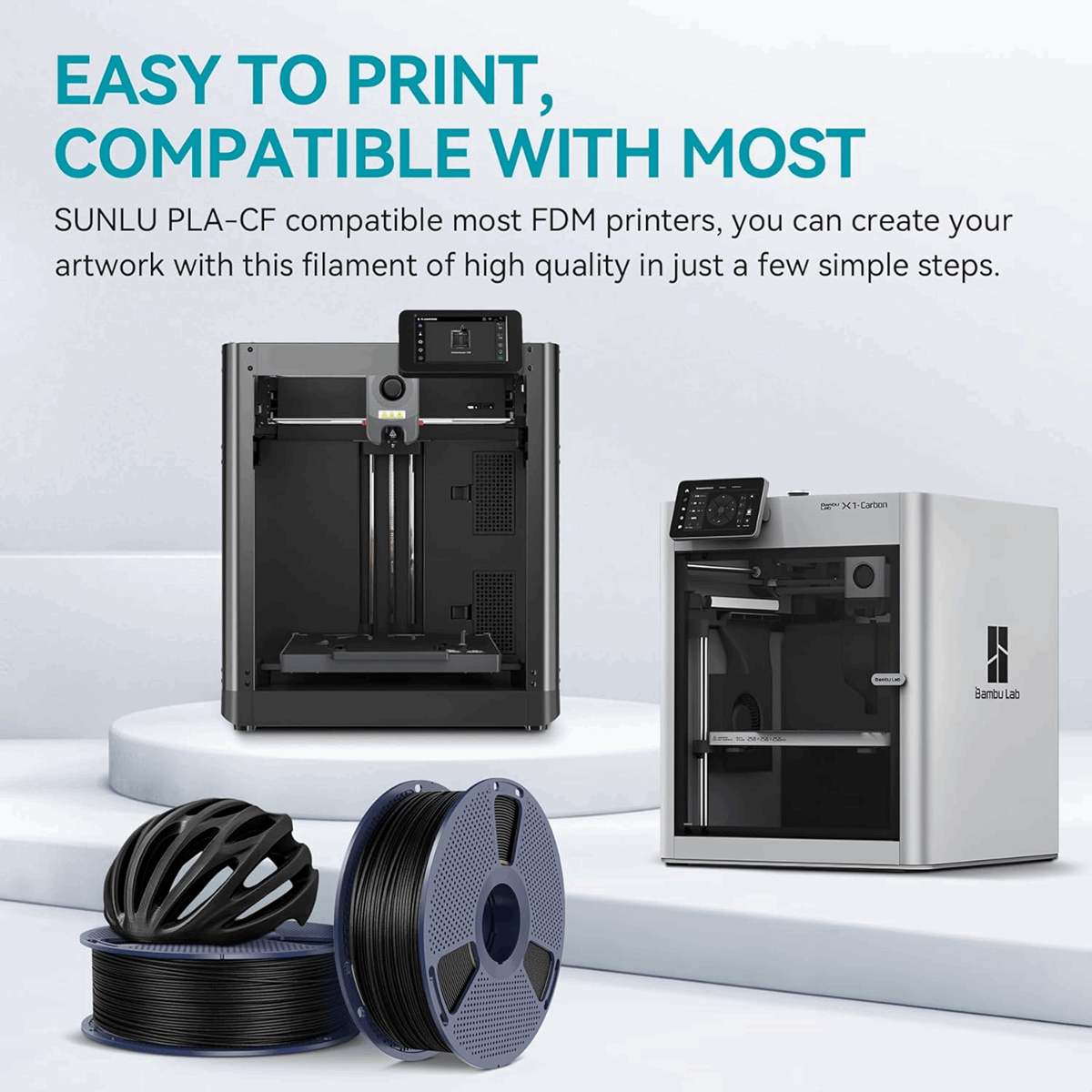 SUNLU PLA-CF Carbon Fibre 3D Printer Filament - 1KG