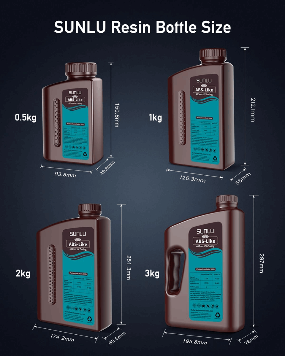SUNLU ABS-Like Photopolymer Resin - 1KG