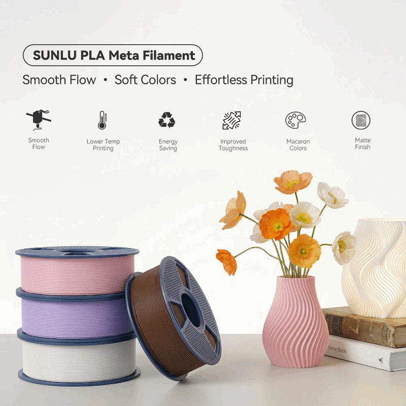 SUNLU High-Speed PLA Meta 3D Printer Filament – 1KG