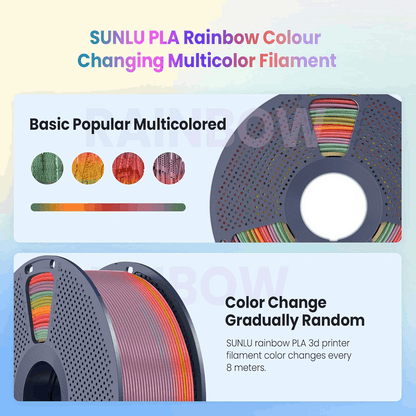 SUNLU PLA Rainbow 3D Printer Filament – 1KG