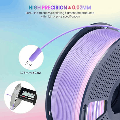 SUNLU PLA Rainbow 3D Printer Filament – 1KG